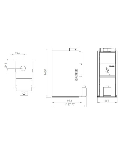Gasificación 28kW - Caldera Gasele leña