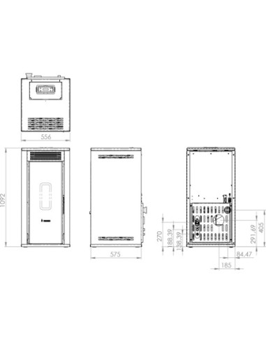 Estufa de pellets hidro LISA 20kW