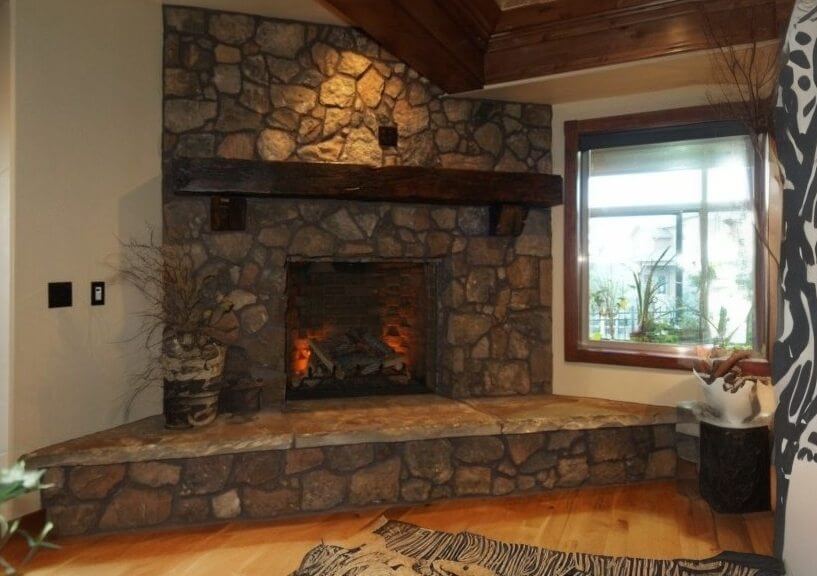 chimena de leña rustica