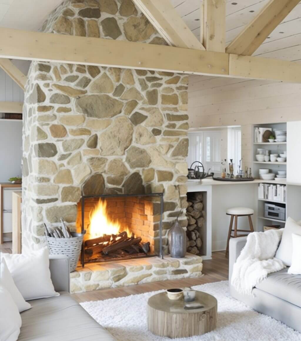 chimenea rustica de piedra